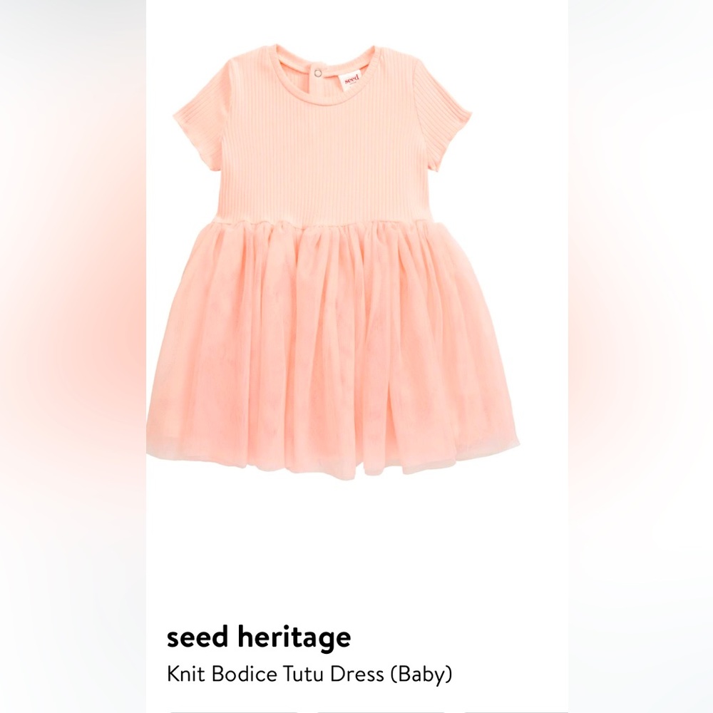 Toddler dress. Seed heritage knit bodice.